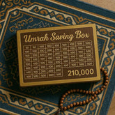 Wooden Umrah Savings Box with Target Tracker